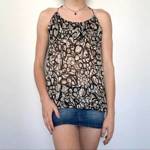 Y2k printed halter top